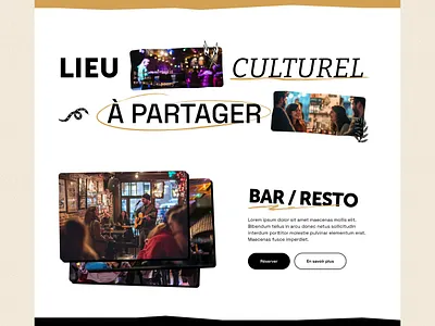 🎷 La Bobine bar concerts design figma ui webdesign