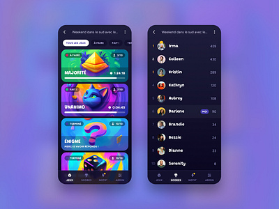 🎲 Mobile mini-games application app application colorful design figma games mobile mobile app ui video games