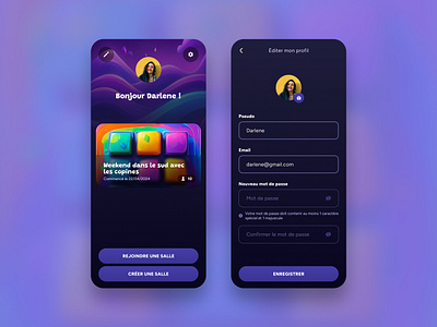 🎲 Mobile mini-games application app application cards clean colorful design figma games mobile mobile application profile ui