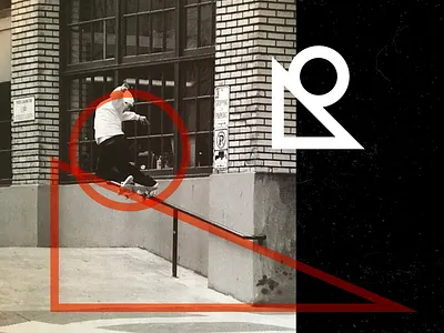 Revolution Skateboard Shop Logo circle edgy geometric logo logo design modern monogram r shape simple logo skateboard skateboarding skating triangle