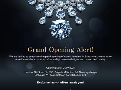 Ashok Jewels ashok jewels diamond digital design gold graphic design jewel jewellery newspaper ad print designs social media