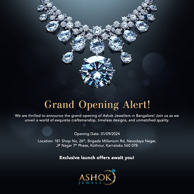 Ashok Jewels ashok jewels diamond digital design gold graphic design jewel jewellery newspaper ad print designs social media