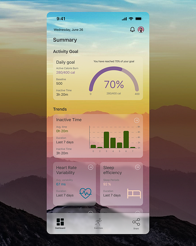 Fitness App Exploration mobile design ui ui design ux ux design