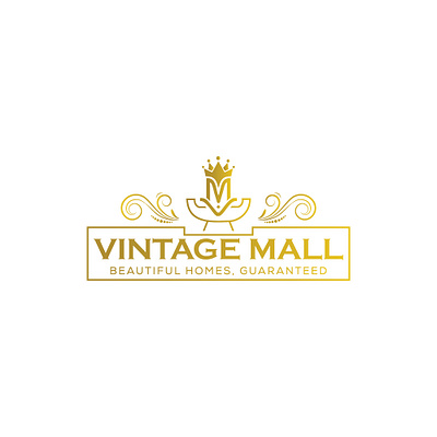 Furniture shop logo design 3d branding business design funiture furniture logo gold golden logo graphic design illustration logo logo design luxury furniture logo luxury logo luxury shop modern new monogram vector vintage