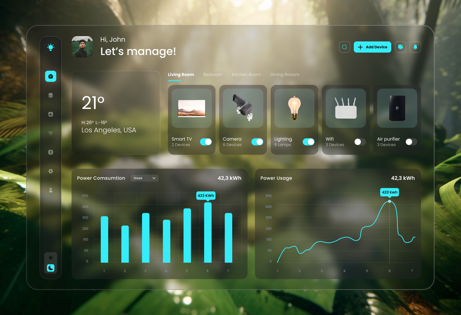 Smart Home Dashboard UI Design app design dashboard dashboard ui design innovative modern modern dashboard modern smart home pixel perfect smart home smart home management top design top ui top ui dashboard trending ui ui design uiux web app web application