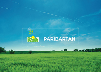 “PARIBARTAN: A Visual Identity Concept” agricultural logo branding corporate design creative design freelancer graphic design logo logo design minimalist minimalist brand identity ngo logo social media branding typography visual identity