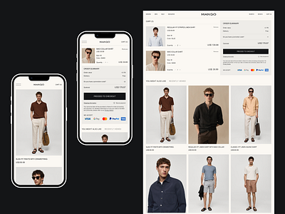 E-commerce Exploration app branding cart checkout clothing e commerce ecommerce app ecommerce store ecommerce website fashion fashion design fashion website graphic design luxury design order store ui visual design web page