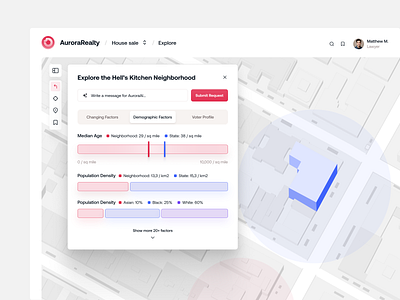 Explore Map - Aurora Realty ai branding clean concept design figma filters illustration minimal mobile real estate search ui ux