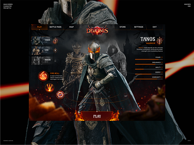 RPG GAME "DEVONIS" betting casino crash crypto casino csgo esports gambling game dashboard game design game interface igaming interface jackpot lottery online casino platform product design roulette skins web design