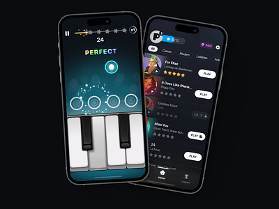 Piano Pop #1 app branding design flat minimal ui unity ux