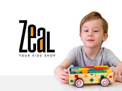 Zeal - Kids Toys Brand Logotype. Wordmark Logo Design brand brand identity brand identity design branding design icon kids kids logo letter logo logo logo design logotype mark minimalist minimalist logo modern modern logo toys typeface wordmark