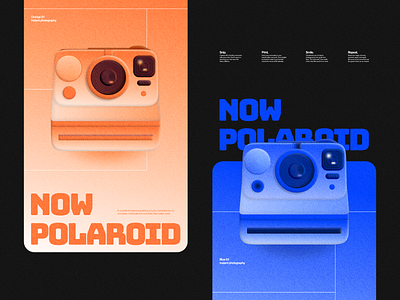 Polaroid illustration advertising blue bold bold typography camera figma grain graphic design illustration orange polaroid polaroid illustration poster poster design poster illustration texture typography ui vector vector illustration