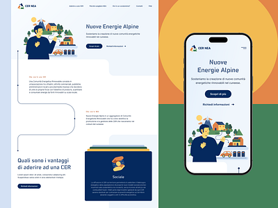 Website Design for CER Nuove Energie Alpine branding design energy illustration ui ui design ux web design