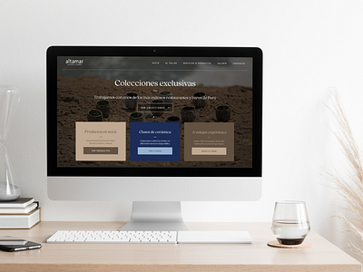 Website design for the ceramics studio, Altamar homepage responsivedesign webdesign webflowdesign webflowdevelopment