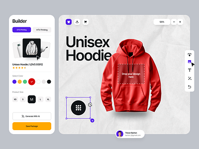 UI for a Product Builder design interface product service startup ui ux web website