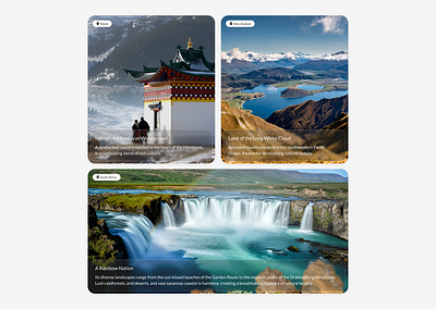 Travel Website Cards glassmorphism graphic design travel travel website ui ui cards