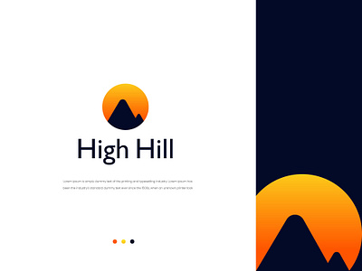 High Hill Mountain Logo Design brand logo branding branding design corporate design creative design design designpark14 graphic design logo logo creation logo creator logo designer logo maker logo making logos mountain logo peak logo