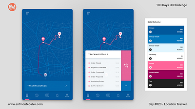 Day #020 - Location Tracker | 100 Days UI Challenge daily 100 dailyui dailyuichallenge design graphic design illustration location tracker minimalist ui ui design user interface design visual design
