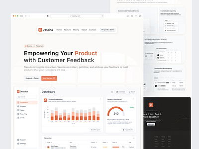 Landing Page Management Software - Destina 2024 bento grid branding design inspiration design inspiration website graphic design illustration landing page pinterest saas saas landing page site inspiration website design website sass