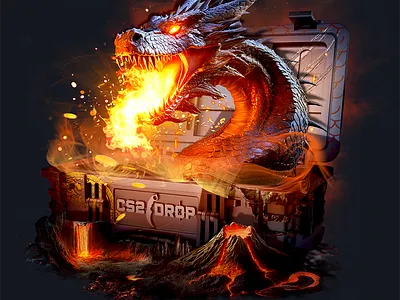 Dragon 3d ai betting bitcoin casino crypto csgo design gambling logo nft opencase tech