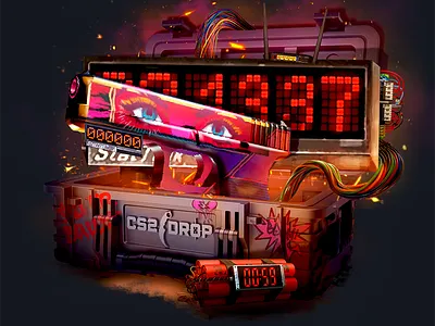 Stattrak 3d ai betting bitcoin casino crypto csgo gambling logo nft opencase slots tech web design