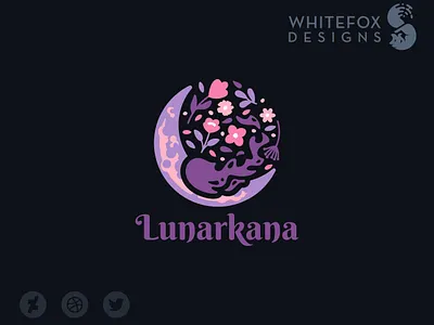 Lunarkana branding design flowers graphic design logo moon vector willowisp
