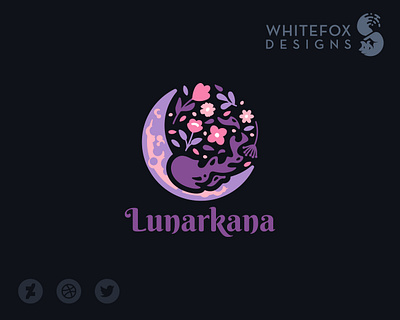 Lunarkana branding design flowers graphic design logo moon vector willowisp