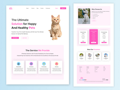 Pet Care Website Design app design designer mobile app design pet pet care pet careing pet web pet website product design product designer responsive design ui design ui ux ui ux design user experience design user interface design ux design ux research web app website design