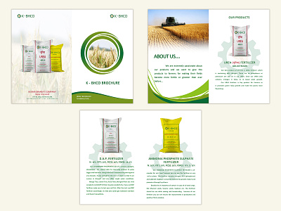 K-BHCO BROCHURE brochure brochure design fertilizer company graphic design logo logo design photoshop