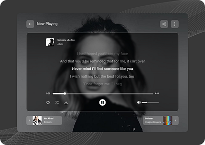 iPlayer music musicplayer product design ui ux