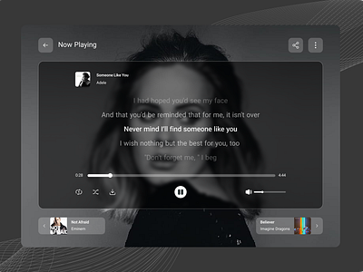 iPlayer music musicplayer product design ui ux