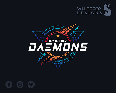 SYSTEM DAEMONS branding circuit design graphic design logo scifi vector