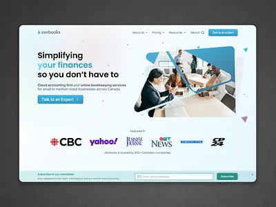 Zenbooks landing page redesigned landing page redesign ui design ux design web design