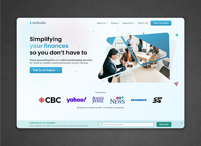 Zenbooks landing page redesigned landing page redesign ui design ux design web design