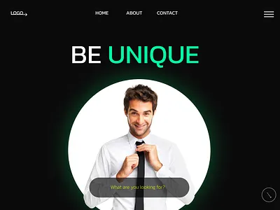 BE UNIQUE graphic design ui web design web mockup