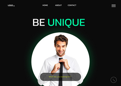 BE UNIQUE graphic design ui web design web mockup