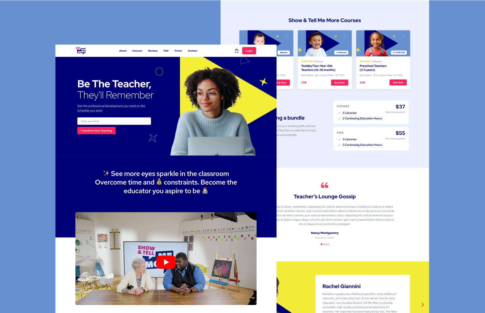 Designing an Welcoming Landing for Online Courses for Teachers landing page online cources ui ux