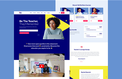 Designing an Welcoming Landing for Online Courses for Teachers landing page online cources ui ux