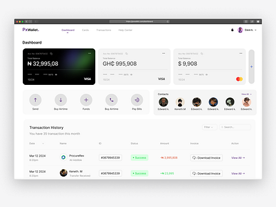 Minimal Fintech Wallet Dashboard cleandesign cryptowallet dashboard designtrends digitalwallet fintech fintech dashboard fintechdesign minimal minimal fintech dashboard minimal wallet dashboard money transfer dashboard purple transaction dashboard ui uiinspiration userexperience wallet webapp