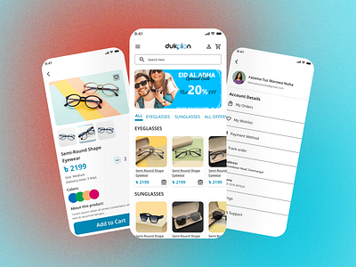 Dukpion Website Redesign ( Mobile Version) appdesign dukpion redesign ecommerce eyewear mobileuidesign uidesign userexperience