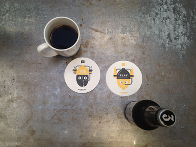 Work vs Play Coasters coasters graphic design