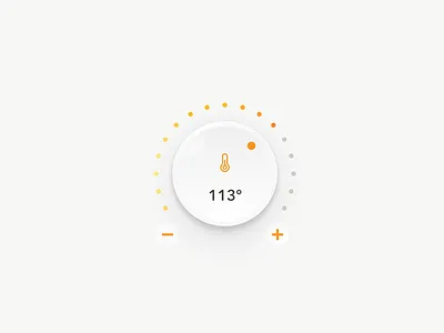 Heat Dial button dial gloss heat interface level product sauna status temperature ui ui design