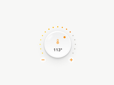 Heat Dial button dial gloss heat interface level product sauna status temperature ui ui design