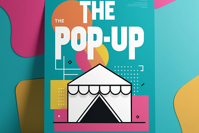 THE POP-UP | modern poster mockup branding design graphic design illustration vector