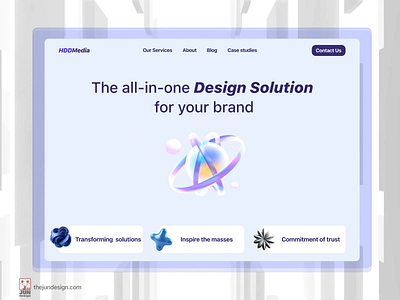 Inception 3D design - HDDMedia - Digital Design Agency 3d 3d animation 3d design animation branding concept design agency landing page sphere spline ui uiux visual design