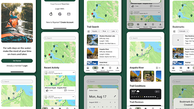 Riparian - Design Overview mobile outdoors product design ui ux