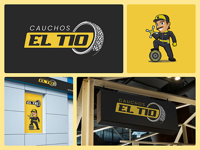 Cauchos El Tio branding graphic design illustration logo wheels