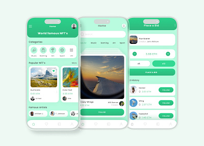 Top NFT Auction UI Design for Mobile App app design auction app bidding app bidding app ui design innovative inspiration modern mobile app modern ui nft app ui design nft auction ui design nft bidding design nfts top mobile app ui top ui design trending ui ui design uiux