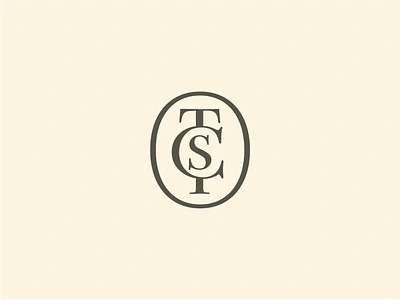 TSC Monogram Design badge branding classy logo monogram serif monogram stamp tc tcs ts vintage monogram