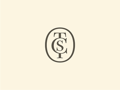 TSC Monogram Design badge branding classy logo monogram serif monogram stamp tc tcs ts vintage monogram